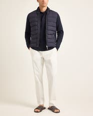 Orlebar Brown Wallace Down Quilted Knitted Sleeve Merino Jacket
