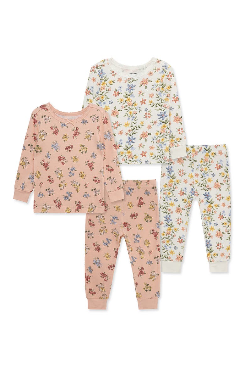 Kids' 4-Piece Pajama Set, Main, color, FLORAL