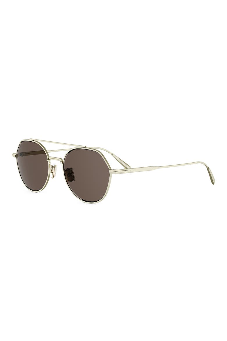 'DiorBlacksuit R6U 54mm Geometric Sunglasses, Alternate, color, GOLD/ OTHER / VIOLET