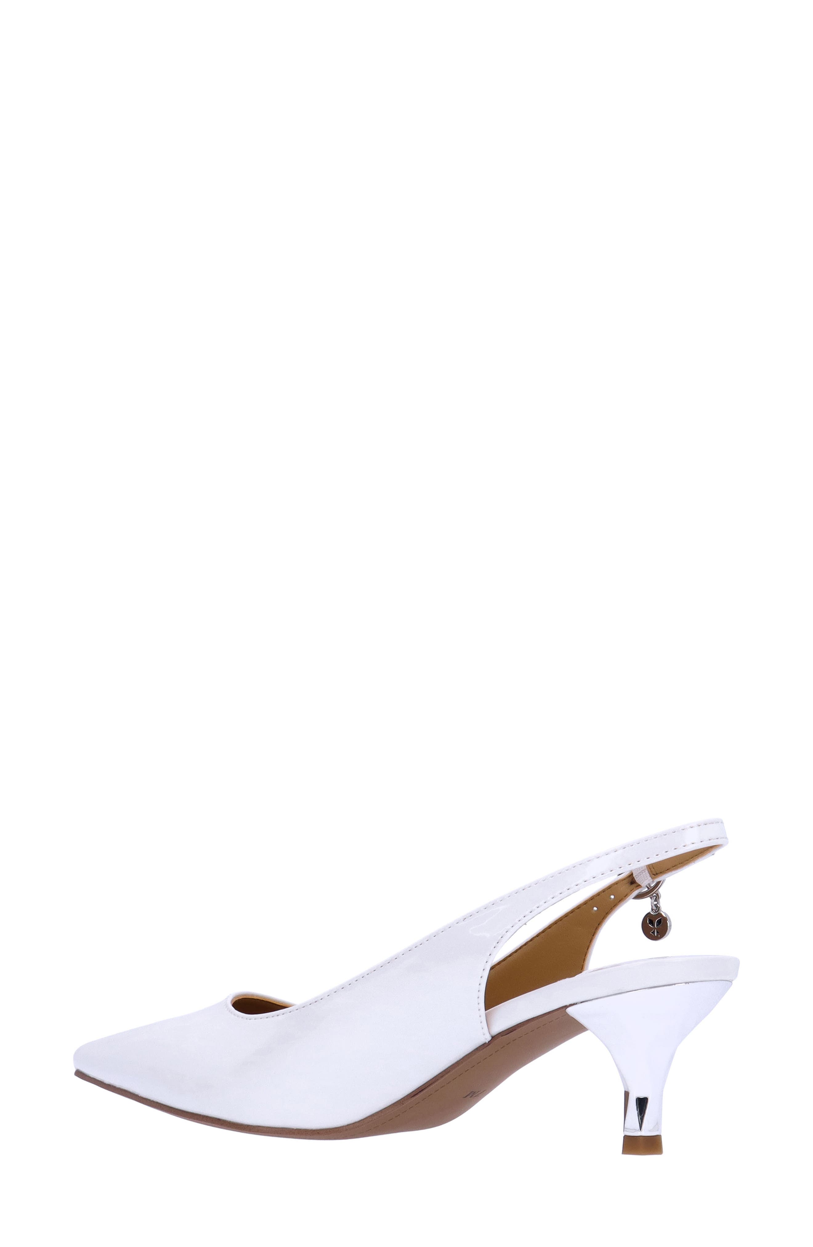Ferryanne Slingback Pointed Toe Pump, Alternate, color, WHITE