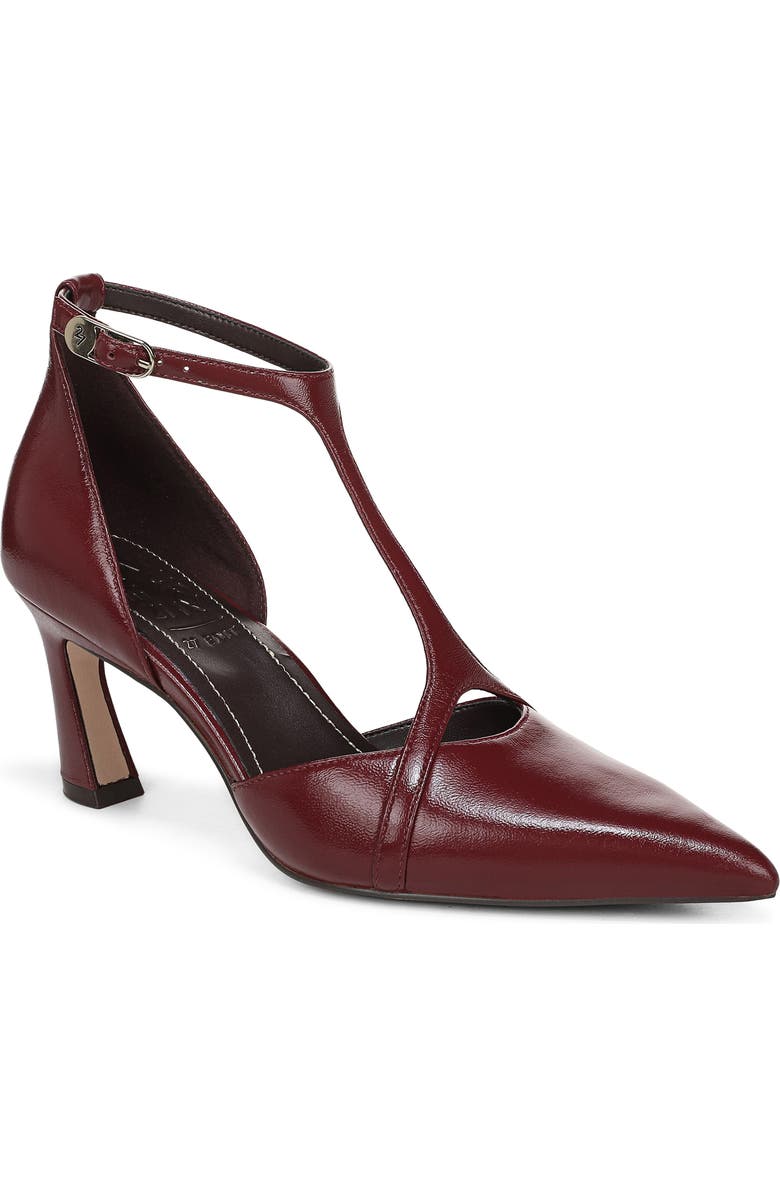 27 EDIT Naturalizer Ezlyn T-Strap Pointed Toe Pump, Main, color, Cranberry Red