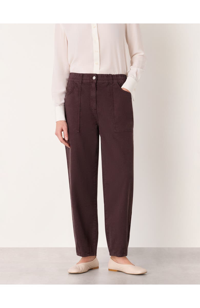Whistles Tessa Casual Trouser, Main, color, Brown