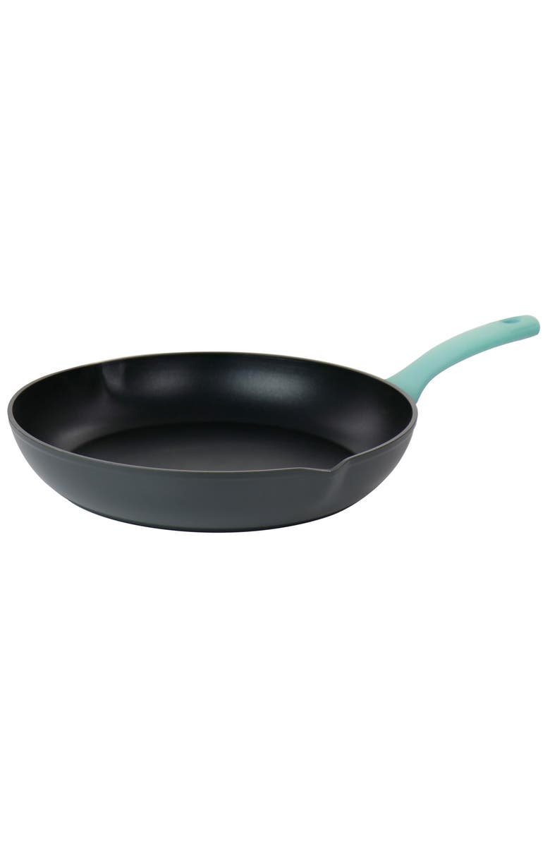 OSTER Rigby 9.5 Inch Aluminum Nonstick Frying Pan with Pouring Spouts, Main, color, Blue