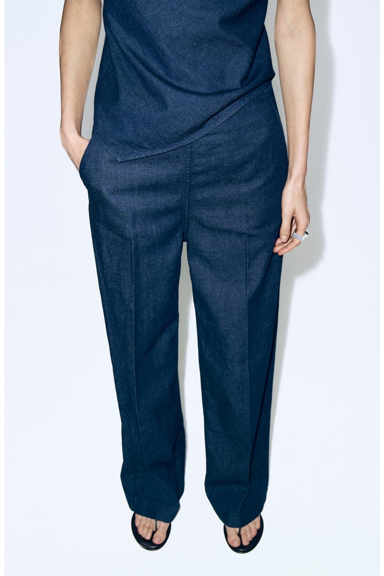 Flat Front Jeans, Alternate, color, OPEN BLUE