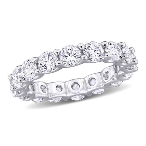 Lab-Created Gemstone Eternity Band Ring