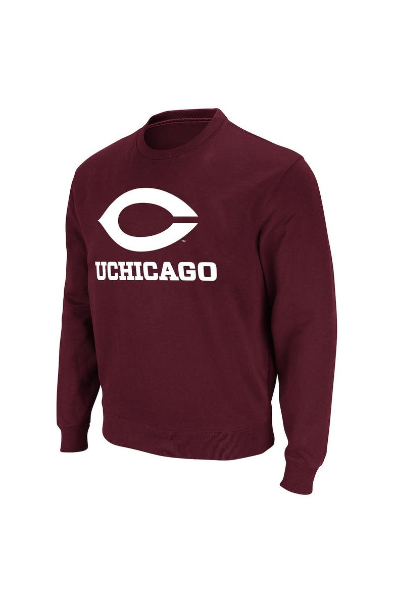 COLOSSEUM Men's Colosseum Maroon UChicago Maroons Arch Over Logo Pullover Sweatshirt, Alternate, color, Maroon