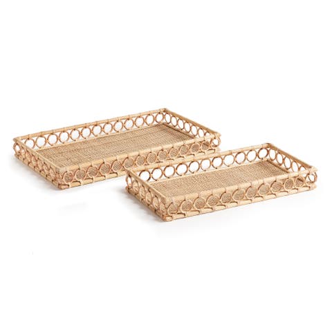 Ninette Rectangular Decorative Trays Set of 2