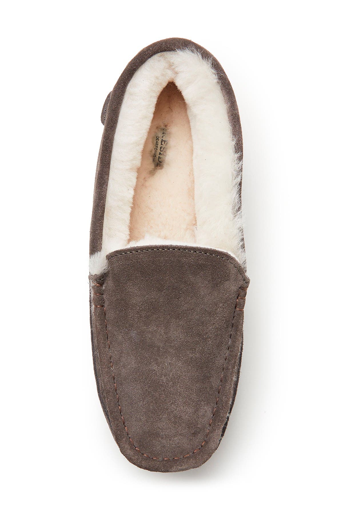 Fireside Melbourne Genuine Shearling Moccasin Slipper, Alternate, color, COFFEE