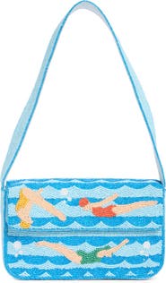 Collection XIIX Beaded Retro Swimmer Baguette Shoulder Bag