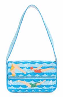 Collection XIIX Beaded Retro Swimmer Baguette Shoulder Bag