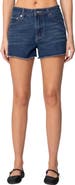 EDIKTED Sahara High Waist Cutoff Denim Shorts