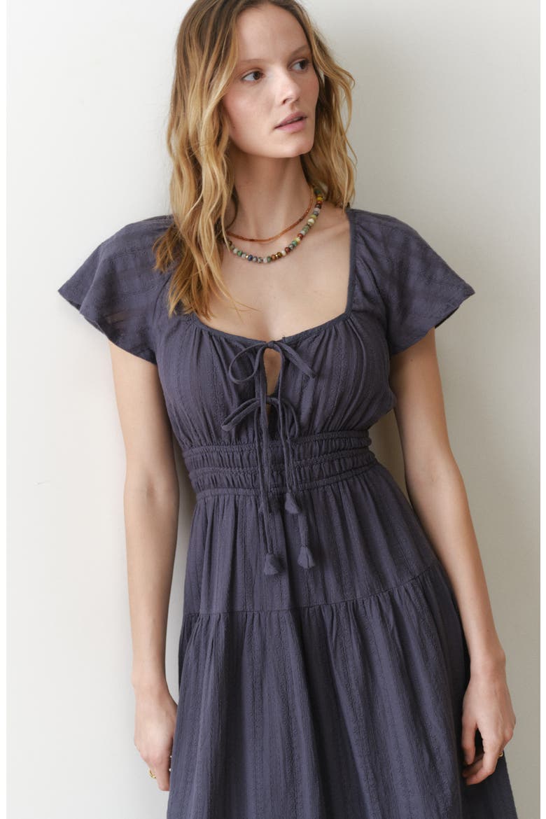 Skye Cotton Midi Dress, Alternate, color, INDIGO