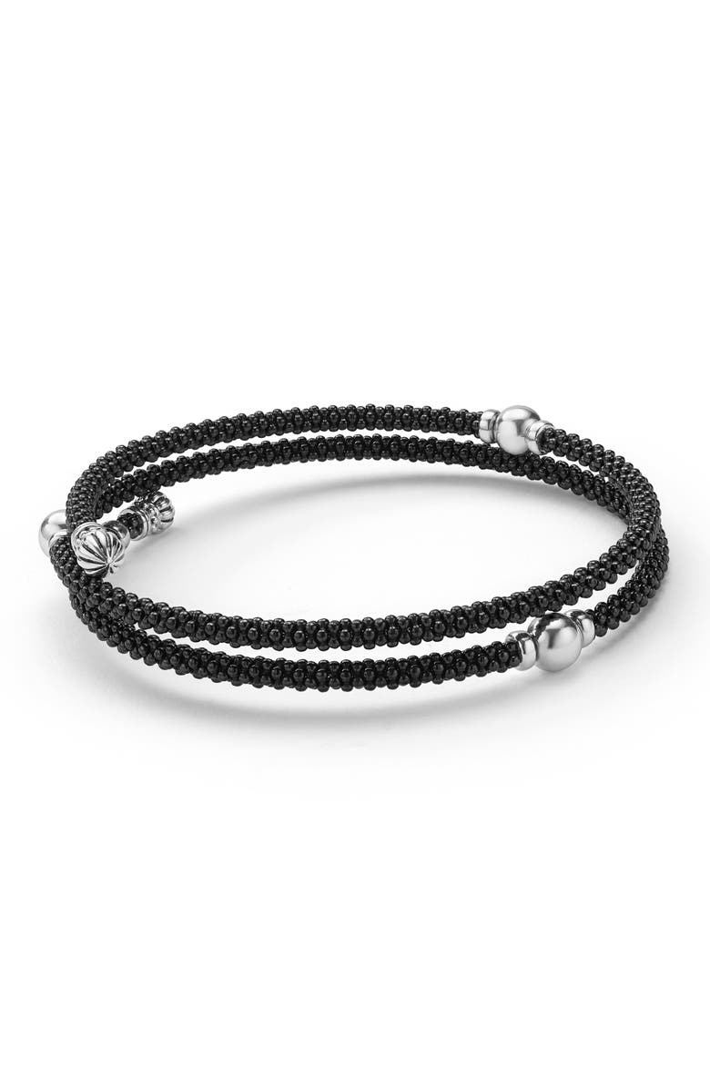 LAGOS Caviar Bead Wrap Bracelet, Alternate, color, Sterling Silver