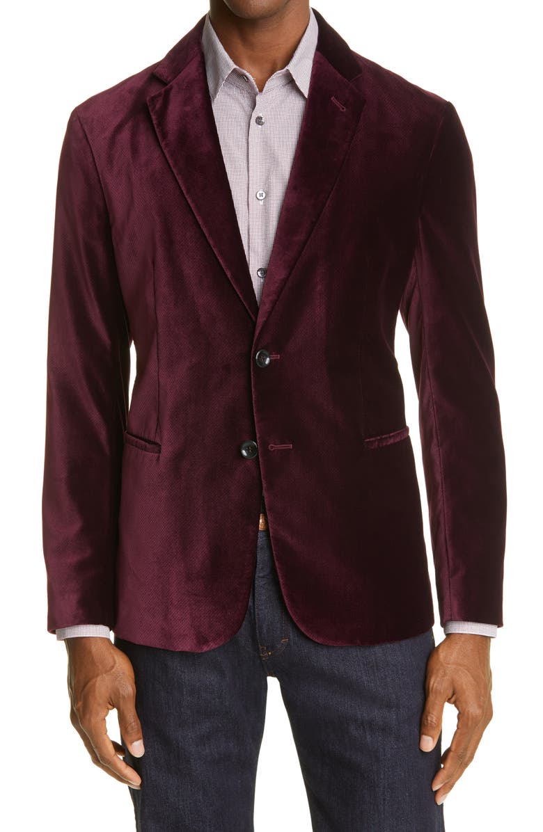 Giorgio Armani Velvet Blazer, Main, color, 
