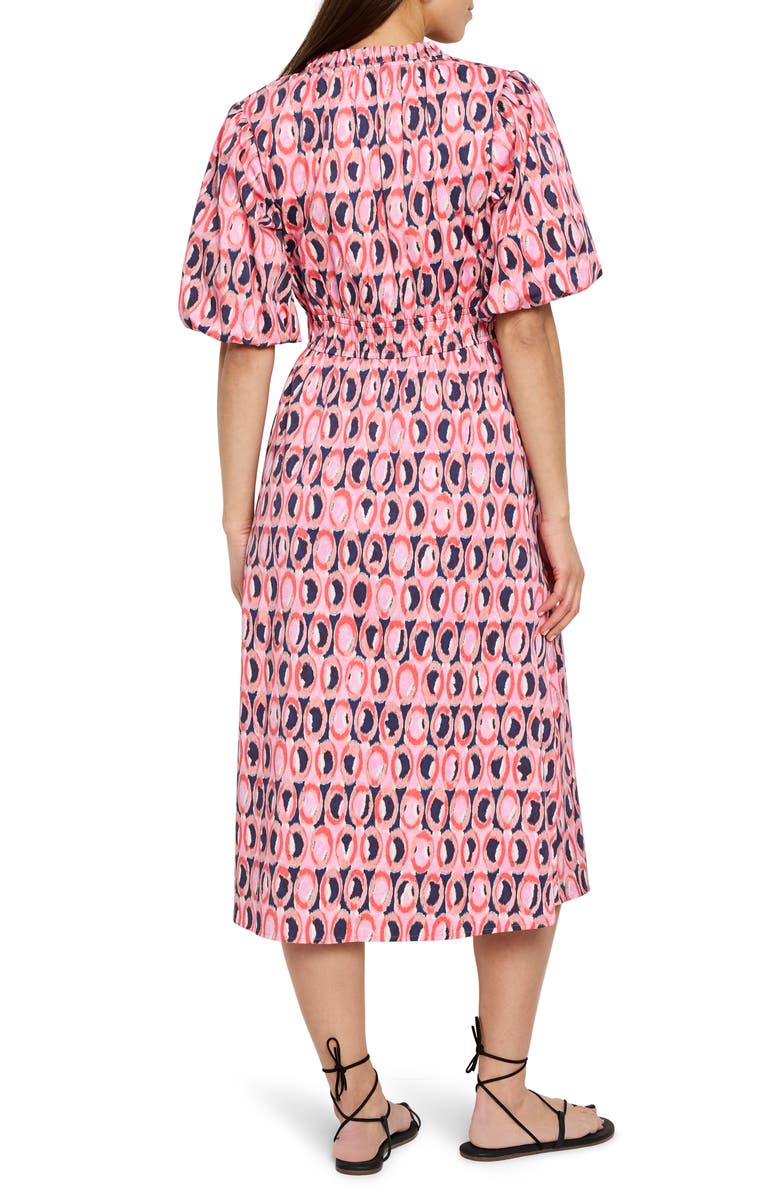 NIC+ZOE Mary Ikat Ring Midi Dress, Alternate, color, Pink Multi