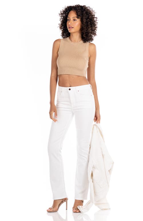 Shop Fidelity Denim Katie High Rise Classic Flare Jeans In Magnolia White