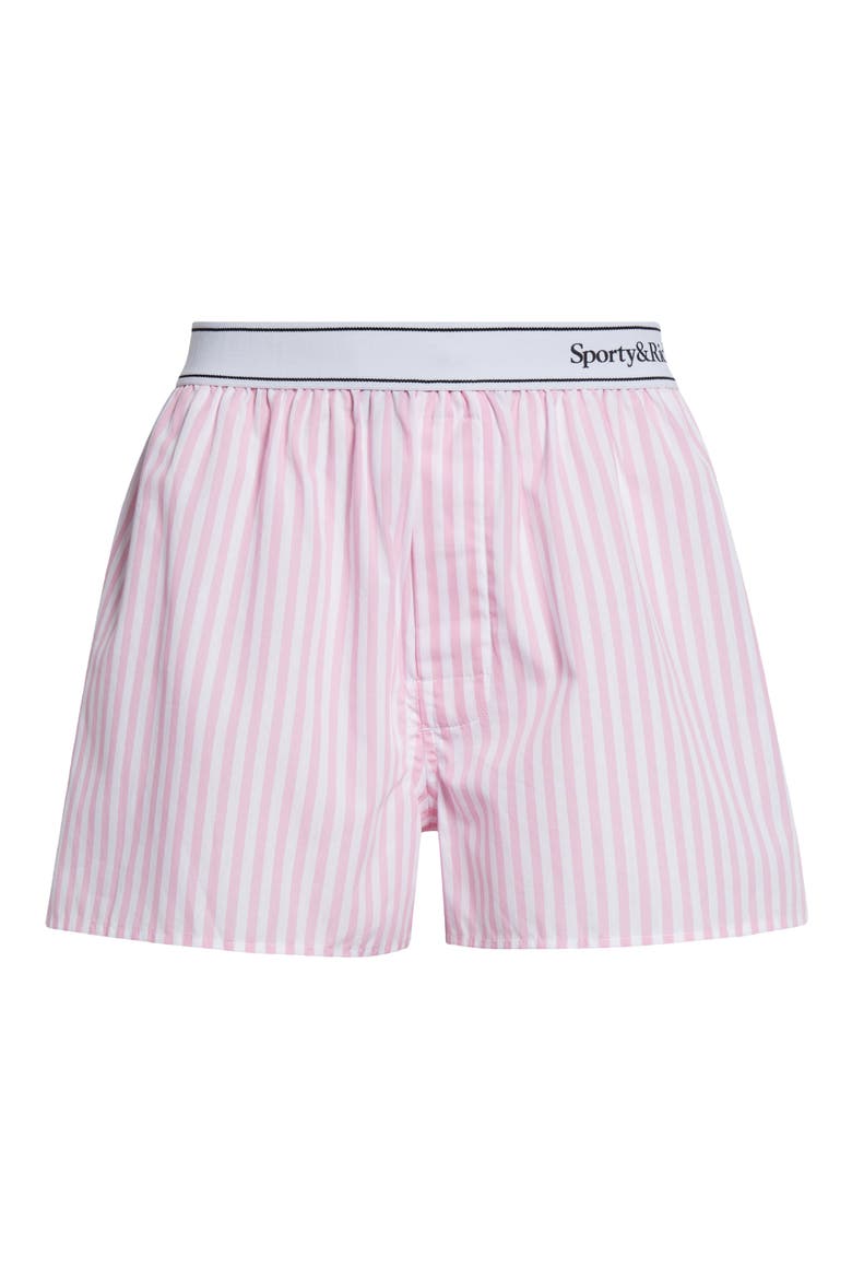 Serif Logo Stripe Boxer Shorts, Alternate, color, WHITE/ PINK LARGE STRIPE