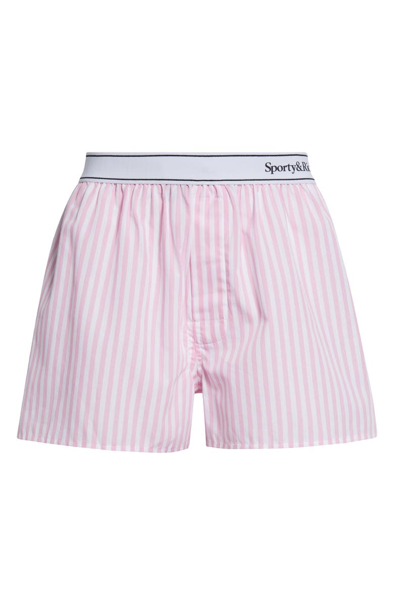 Sporty & Rich Serif Logo Stripe Boxer Shorts, Alternate, color, 