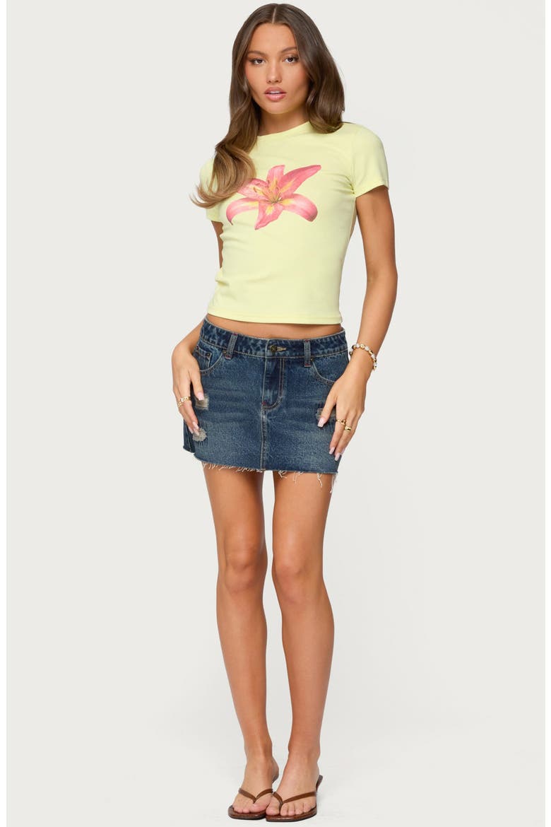 Daylily Cotton Stretch Baby Tee, Alternate, color, YELLOW