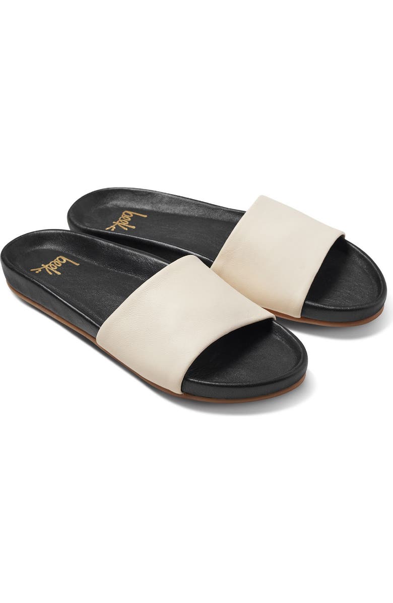 Beek Gallito Slide Sandal, Main, color, Eggshell/ Black