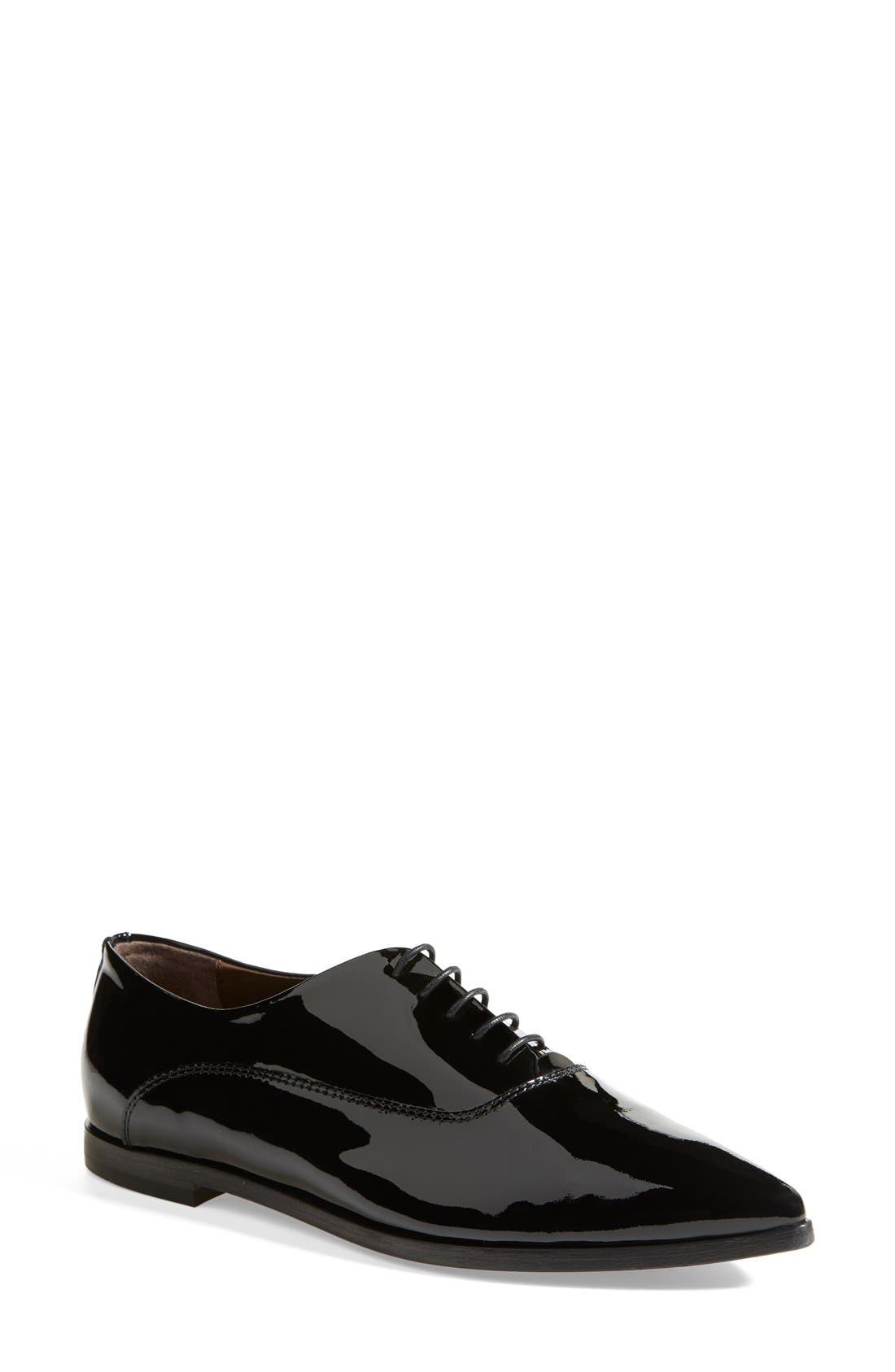AGL Attilio Giusti Leombruni Patent Leather Pointy Toe Oxford, Main, color, 
