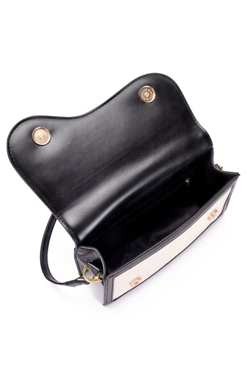 Adornia Curved Flap Shoulder Bag In Black