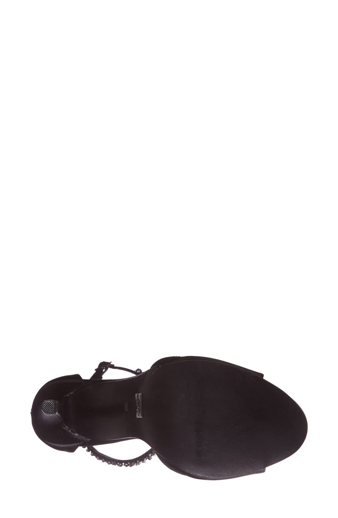 'Albunol' T-Strap Sandal, Alternate, color, BLACK