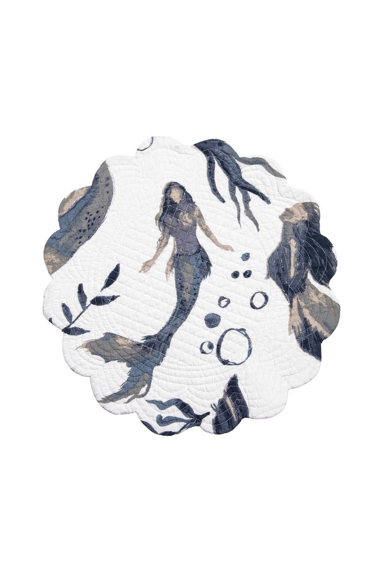Sister Sirens Round Placemats Set of 6, 17", Alternate, color, Blue