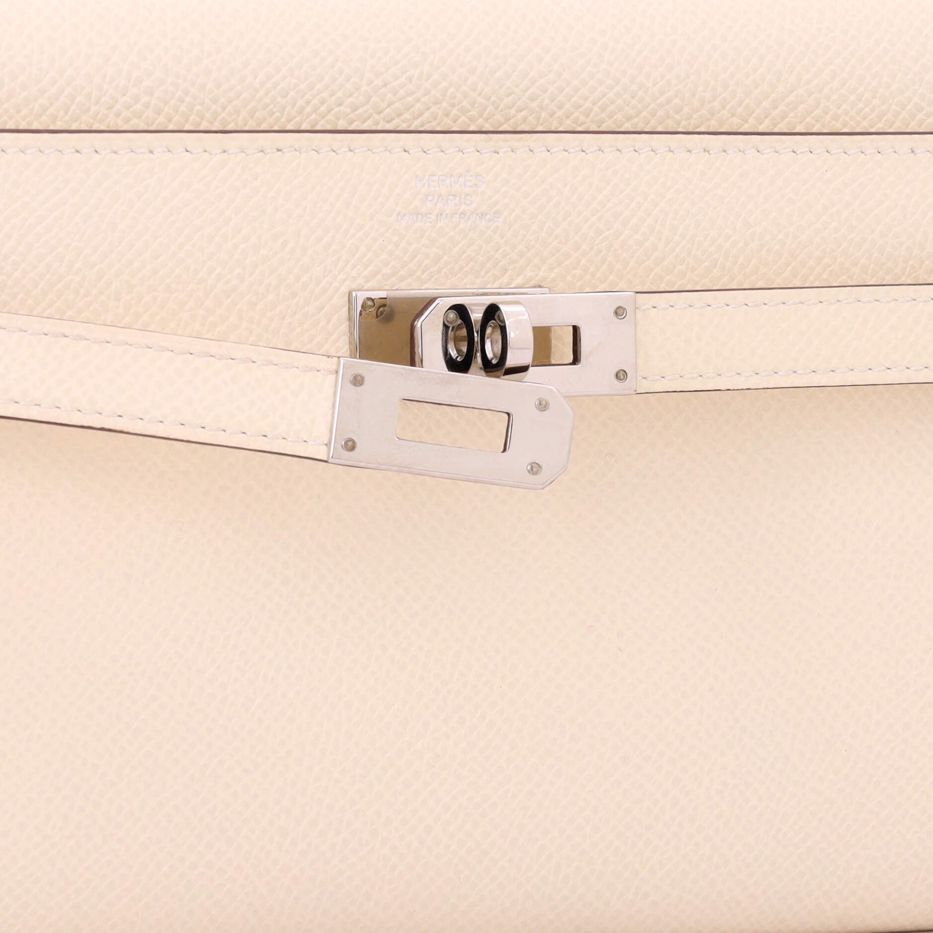 Pre-Owned Hermes Kelly To Go Wallet Verso Epsom, Alternate, color, Verso - Nata/Jaune Poussin