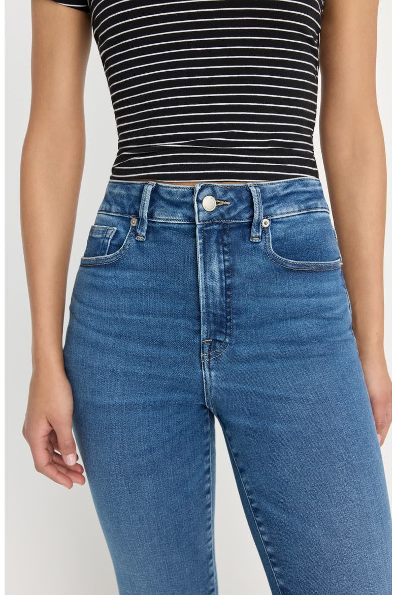 Soft-Tech Good Straight Raw Hem Ankle Straight Leg Jeans, Alternate, color, INDIGO818