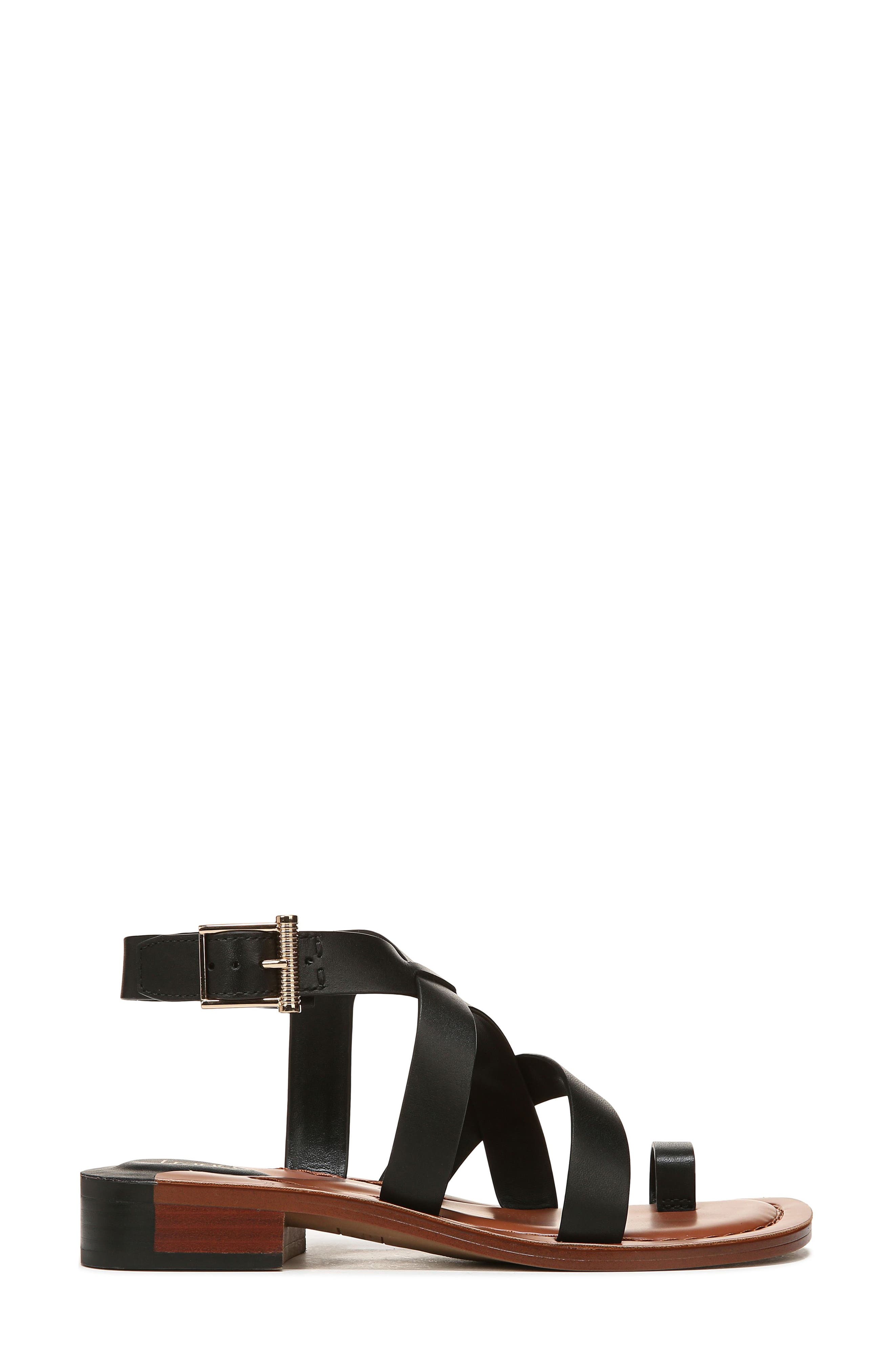Franco Sarto Ina Toe Loop Sandal, Alternate, color, Black
