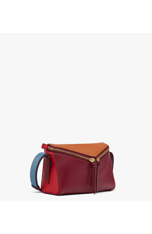 Mcm 3d Diamond Colorblock Leather Shoulder Bag In Multi