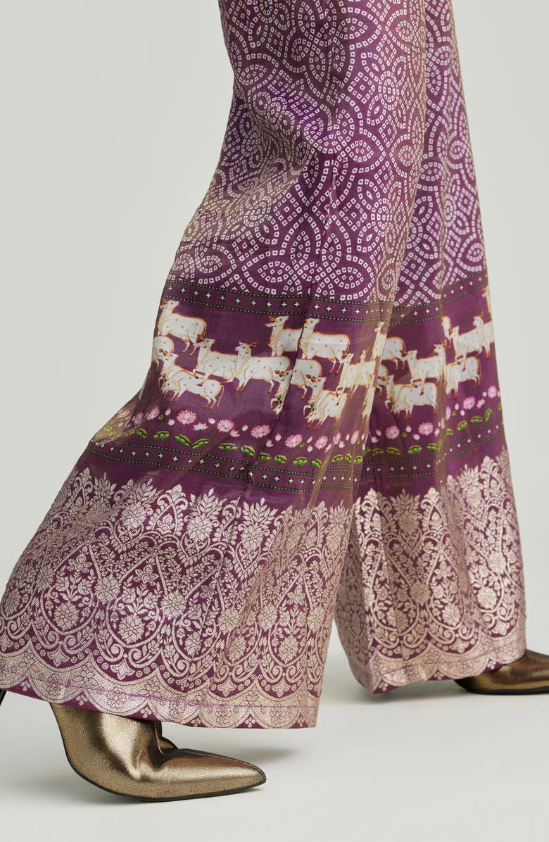 holiCHIC Mili Wide Leg Pants, Alternate, color, Purple