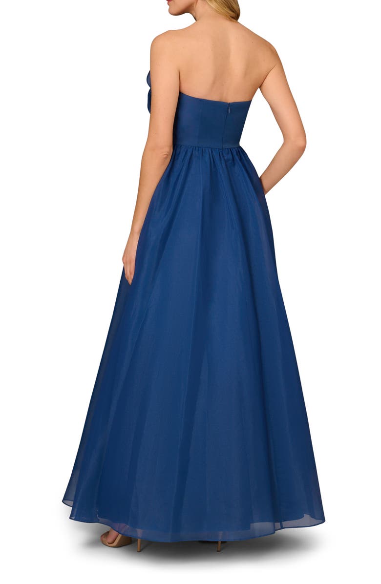 Aidan Mattox by Adrianna Papell Floral Ruffle Organza Ballgown, Alternate, color, 