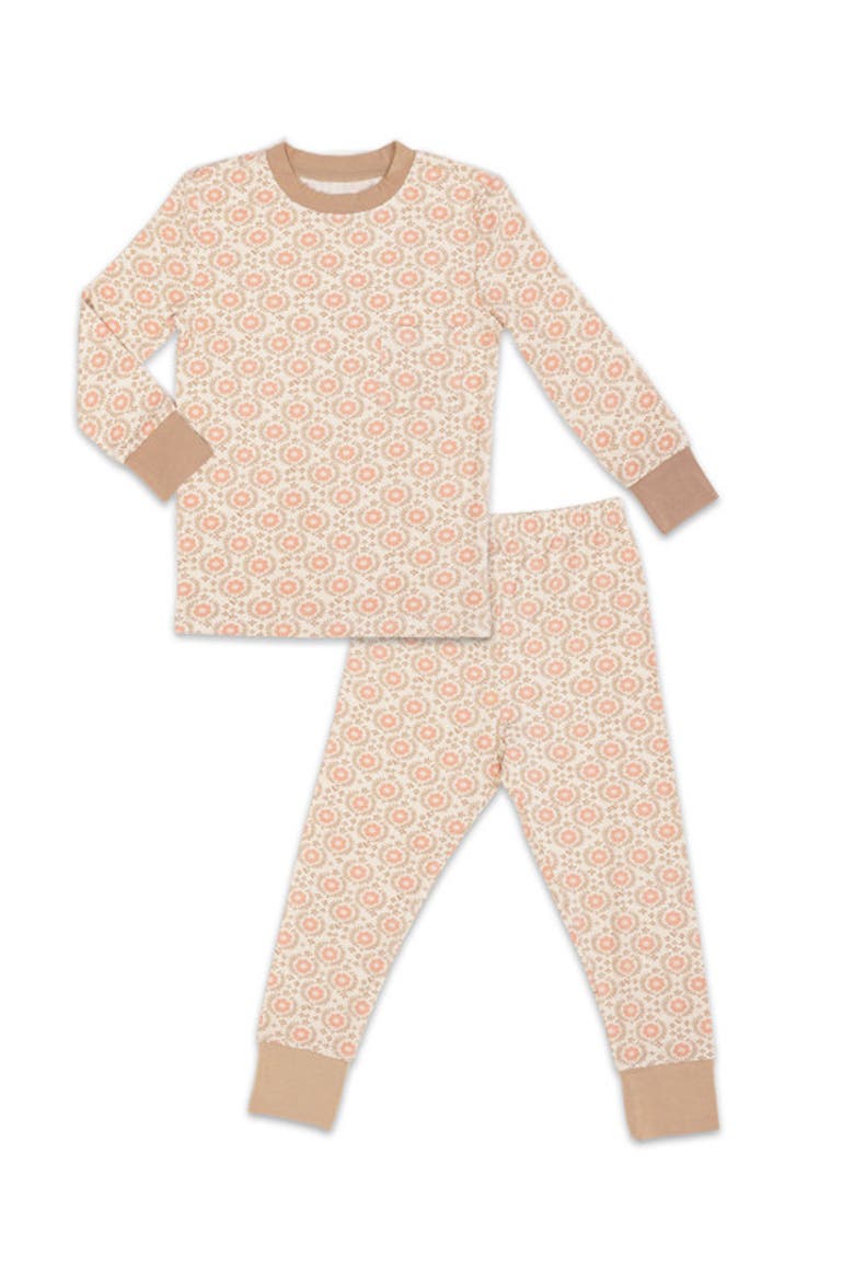 Emerson Fitted Long Sleeve 2-Piece Pajamas, Main, color, Bohemian