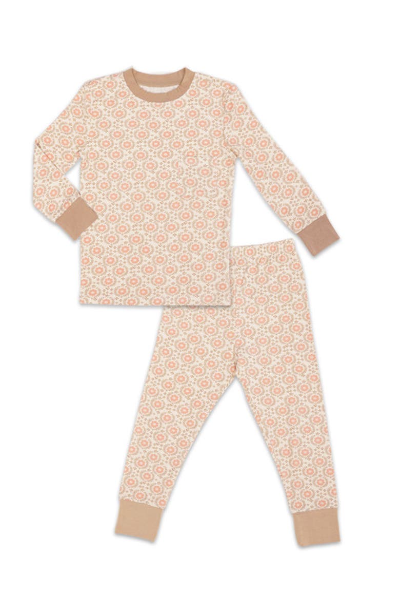 Everly Grey Emerson Fitted Long Sleeve 2-Piece Pajamas, Main, color, Bohemian