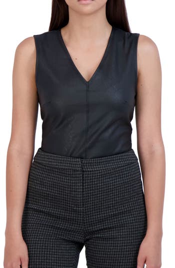Ookie & Lala Faux Leather Bodysuit