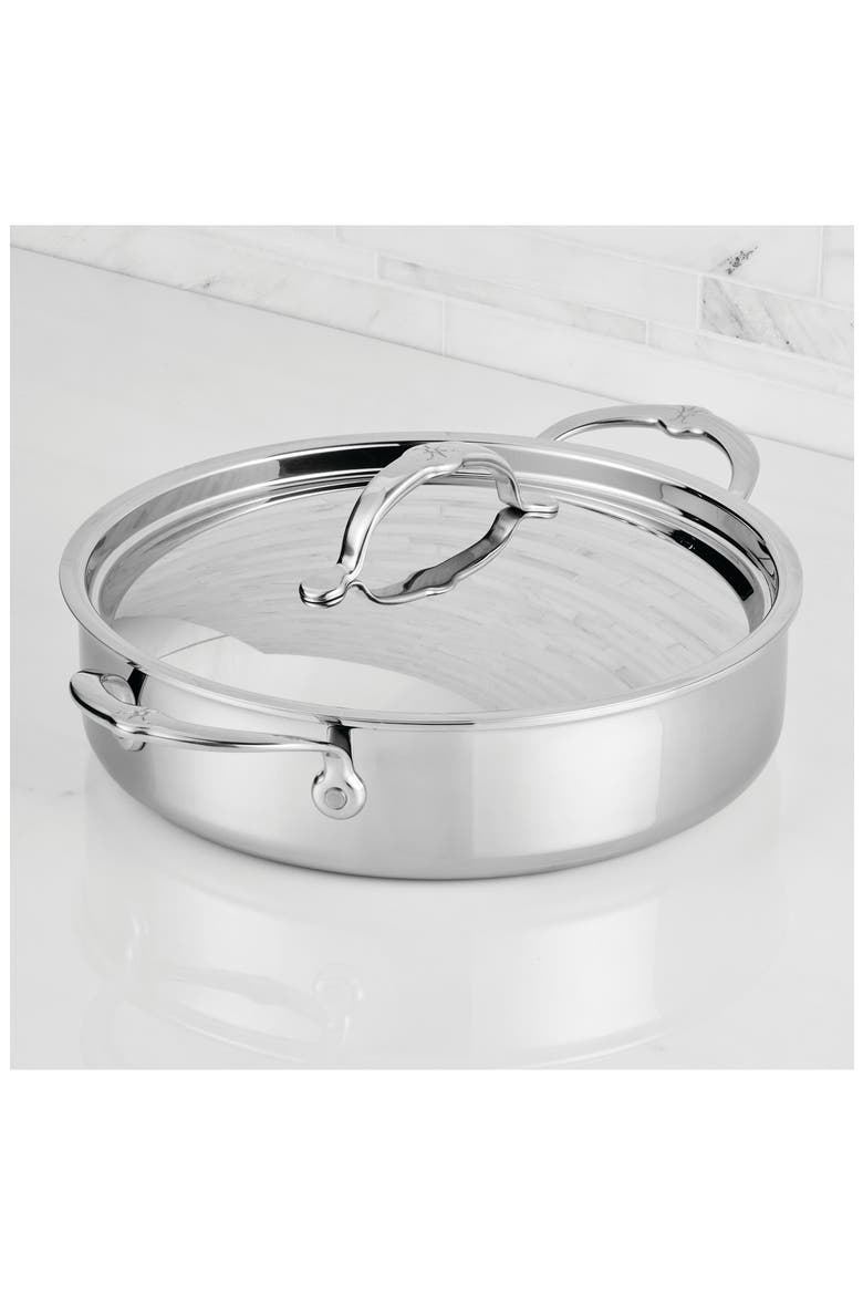 ProBond® Luxe Professional Clad Stainless Steel 6-Quart Rondeau Pan with Lid, Alternate, color, NO COLOR