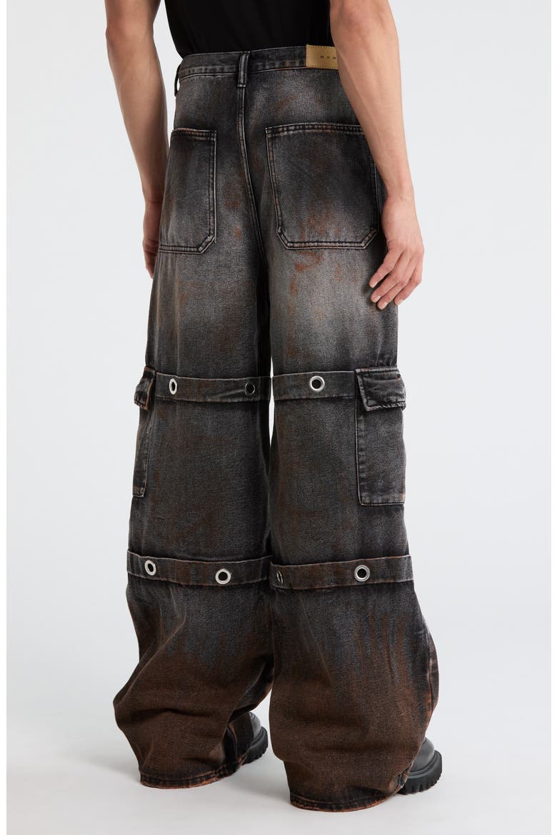 Ultra Baggy Skate Cargo Jeans, Alternate, color, WASHED BLACK