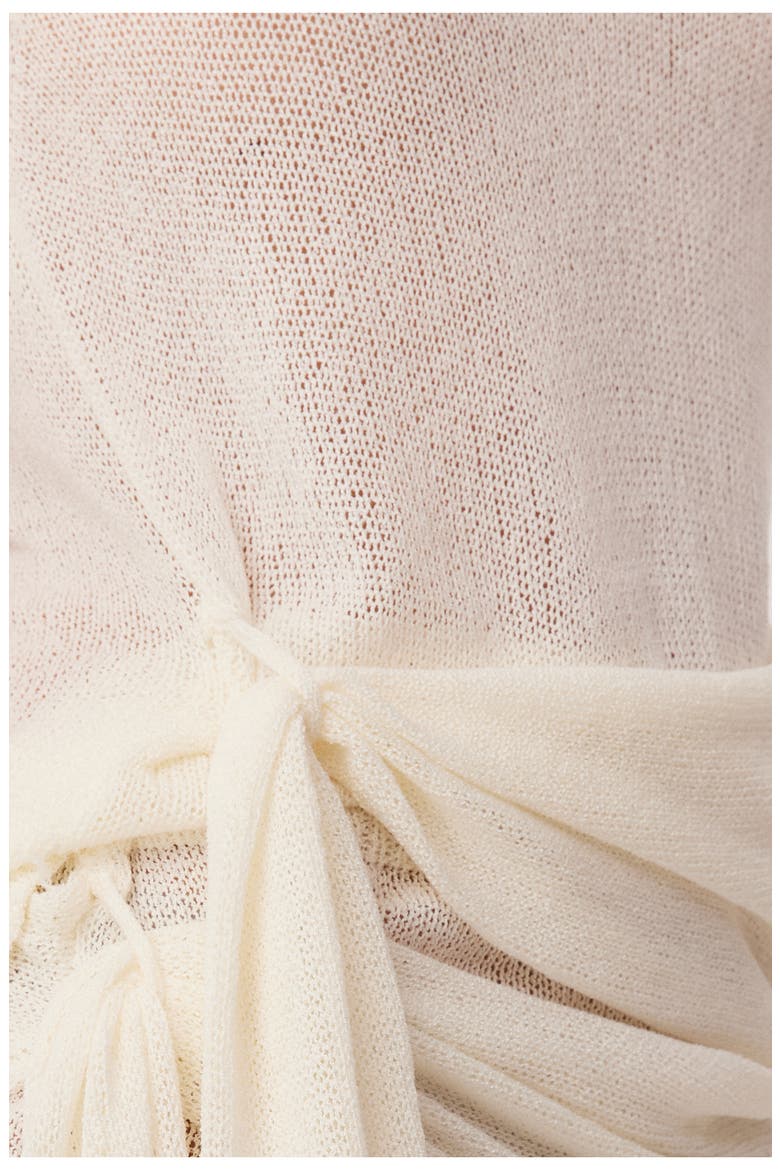 Mindy Semi Sheer Side Wrap Tank, Alternate, color, OFF WHITE