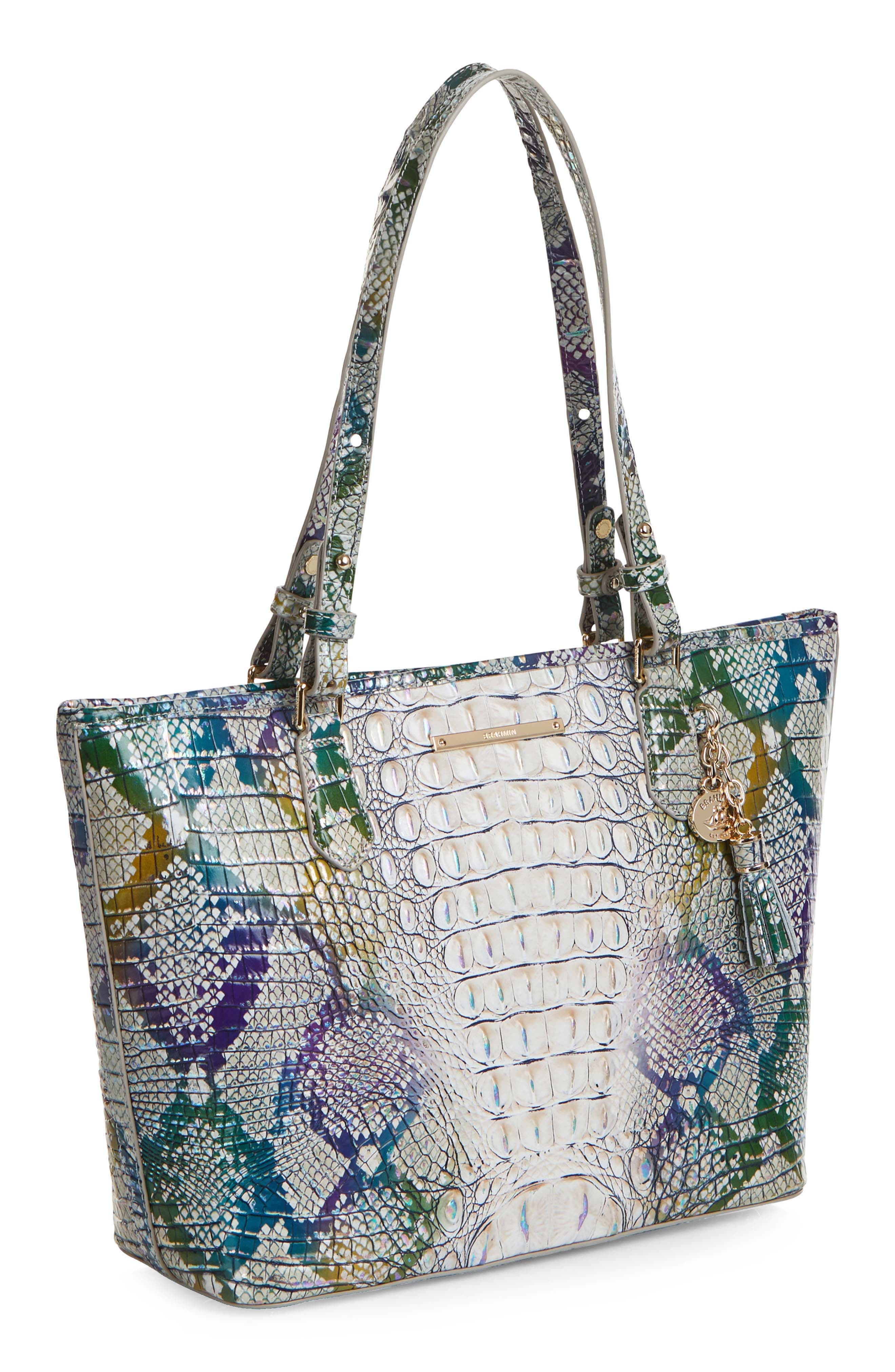 Brahmin Medium Asher Croc Embossed Leather Tote, Alternate, color, 