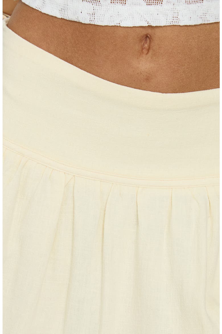 Heart of Gold Linen Blend Midi Skirt, Alternate, color, LEMON