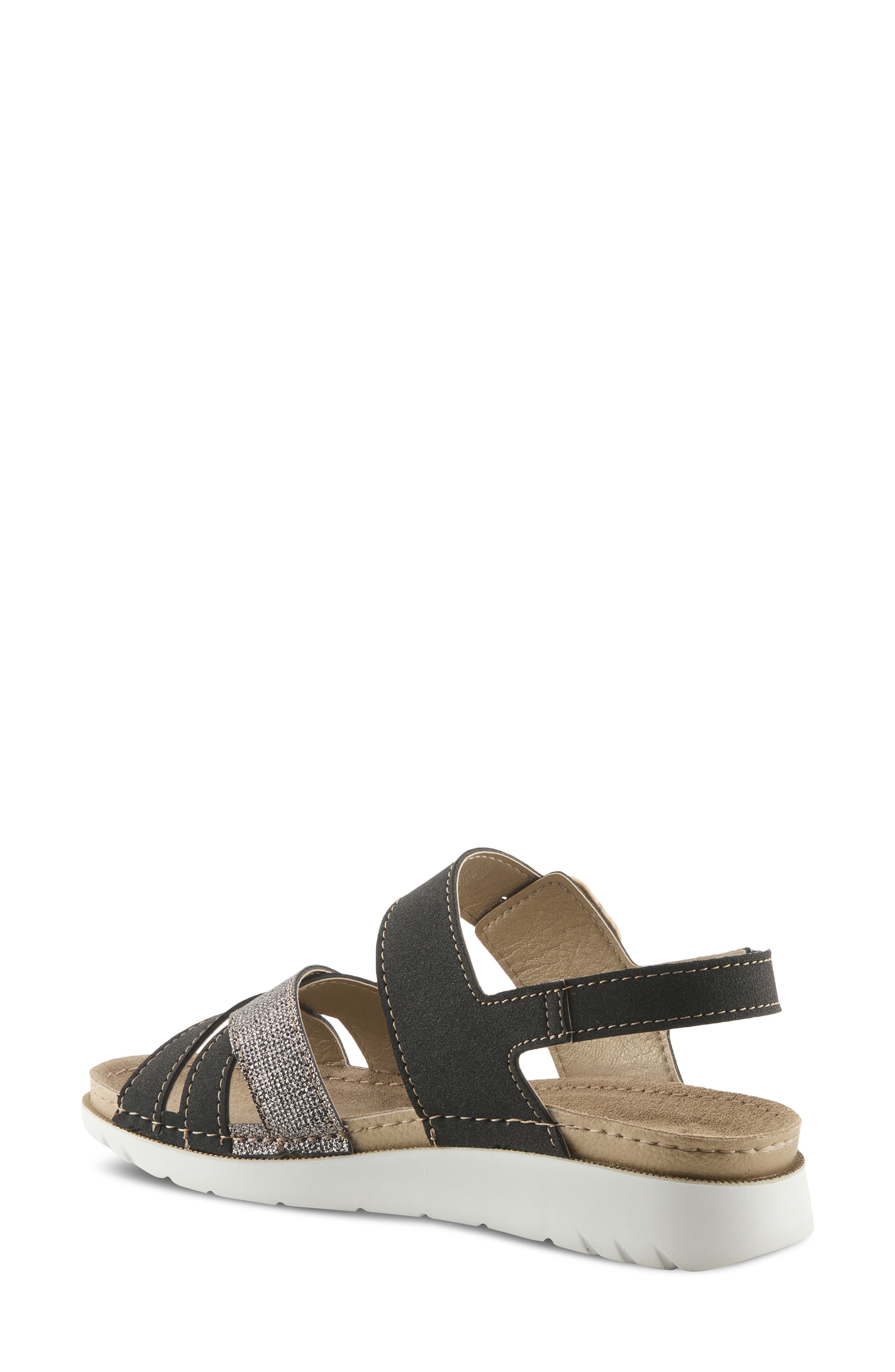 Flexus by Spring Step Cabianna Ankle Strap Sandal, Alternate, color, Black Multi