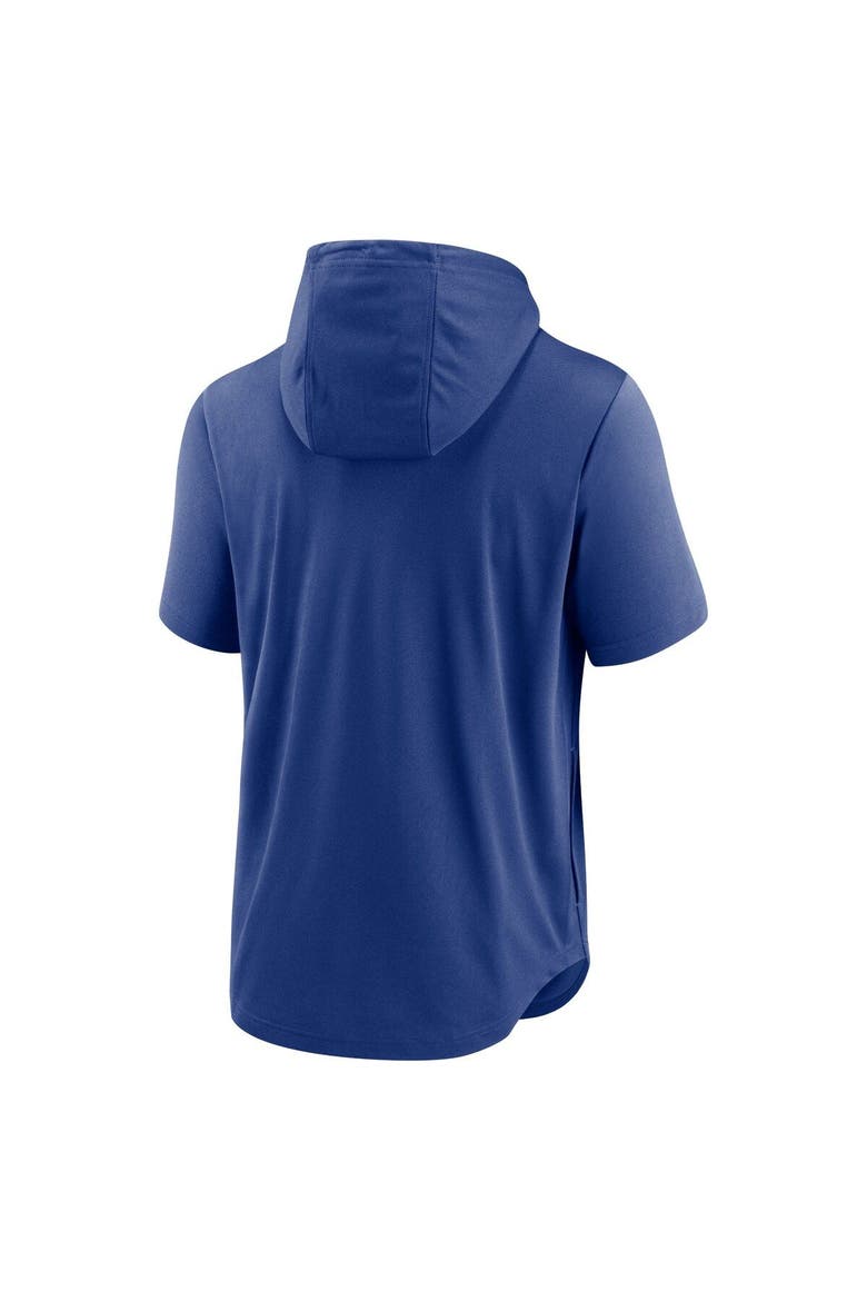 Men's Nike Royal Kansas City Royals Lockup Performance Short Sleeve Lightweight Hooded Top, Alternate, color, Royal