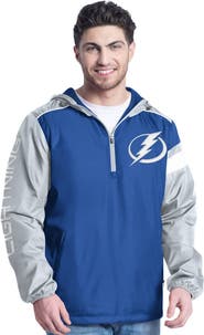 G-III SPORTS BY CARL BANKS Men's G-III Sports by Carl Banks Blue/Gray Tampa Bay Lightning Lateral Half-Zip Hoodie Jacket