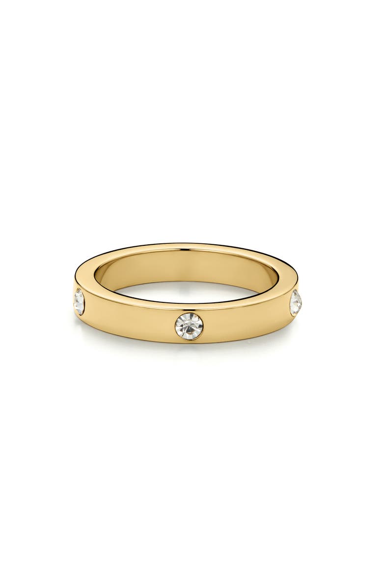 D.LOUISE Eternity Cubic Zirconia Stacking Ring, Alternate, color, Gold
