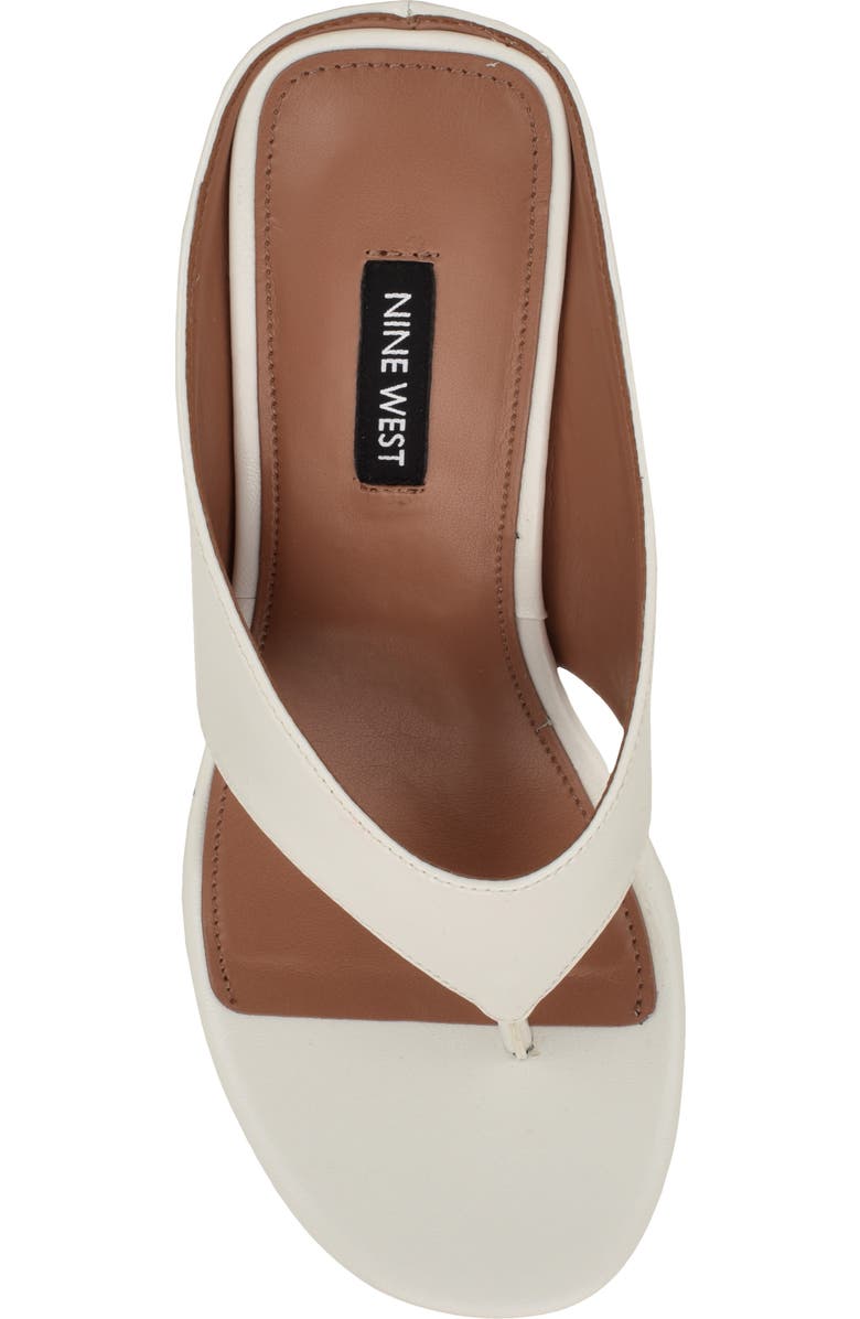 Nine West Jadde Wedge Flip Flop, Alternate, color, White