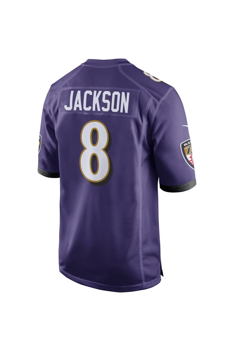 Men's Nike Lamar Jackson Purple Baltimore Ravens Game Jersey, Alternate, color, Purple