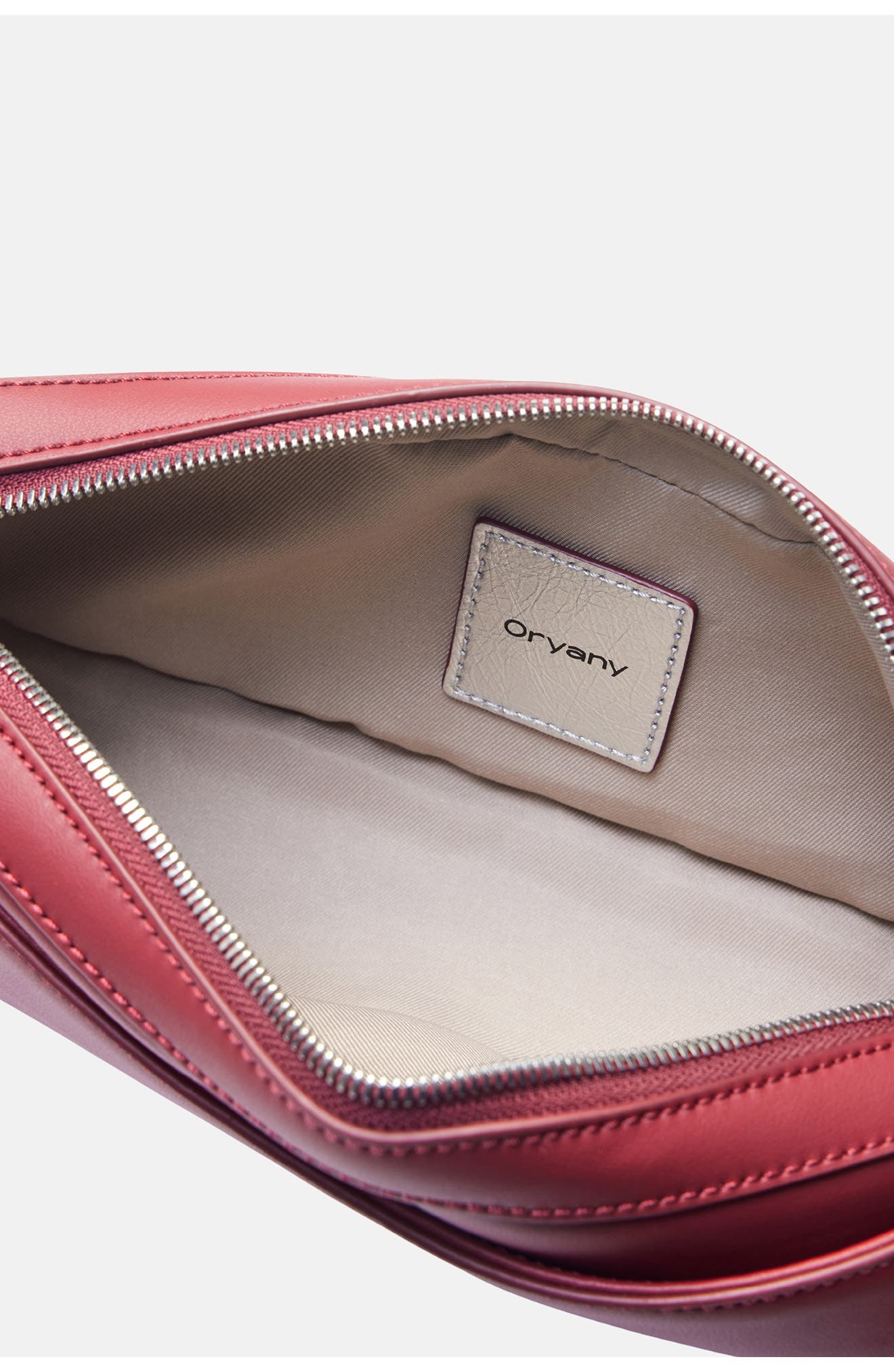 Mini Canna Leather Shoulder Bag, Alternate, color, SUN RED