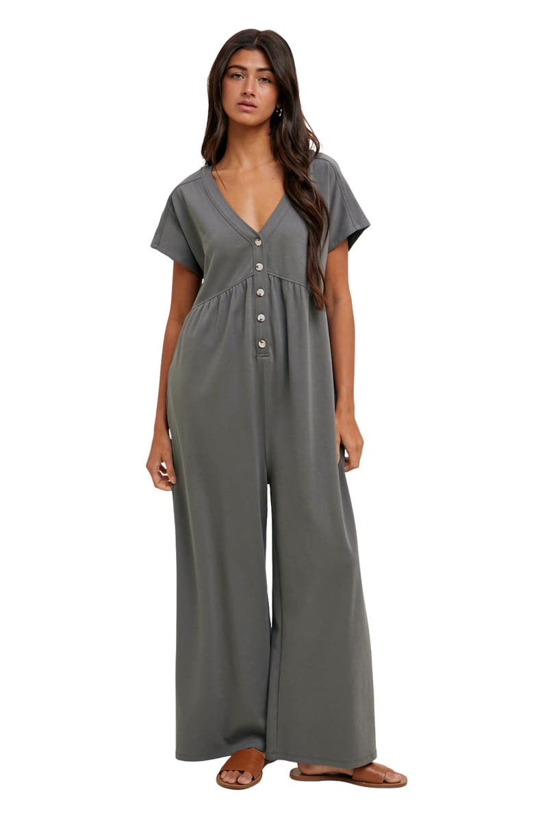 WISHLIST Wide Leg Jumpsuit, Alternate, color, Charcoal
